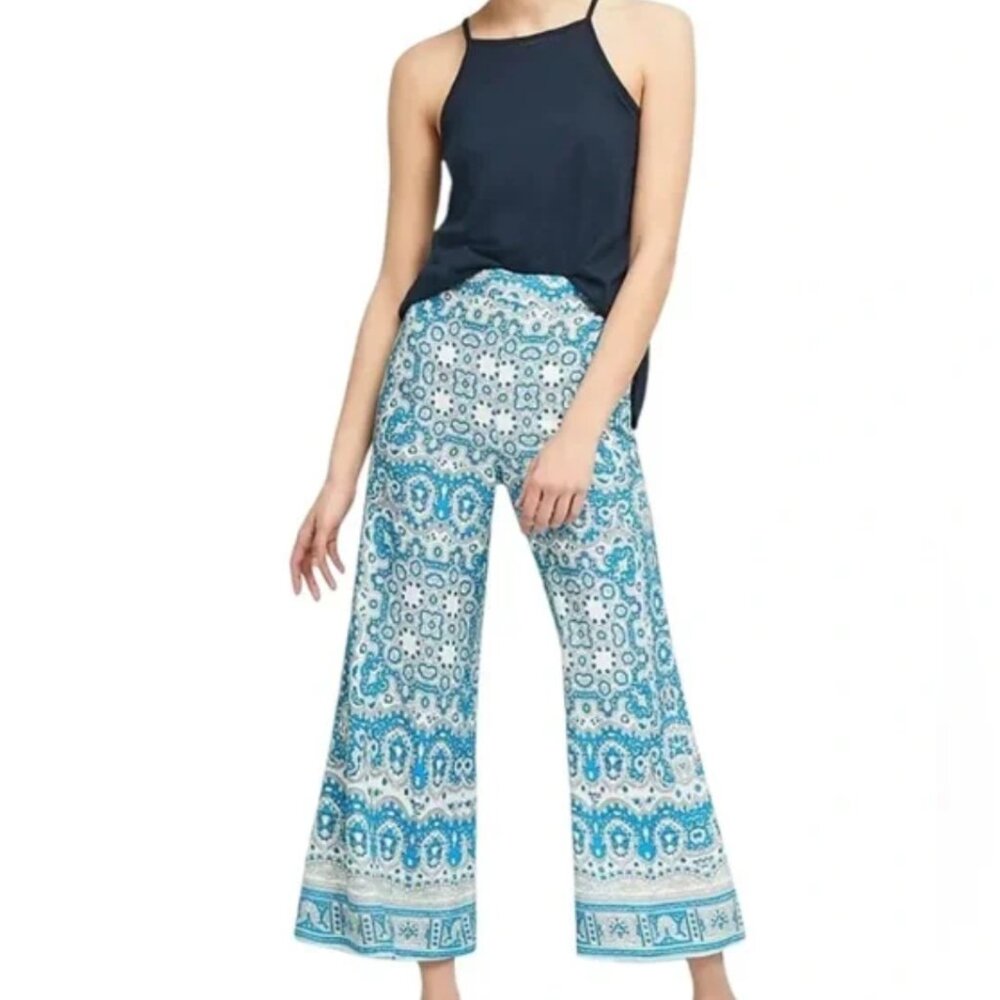 Anthropologie Blue Wide Leg Pants